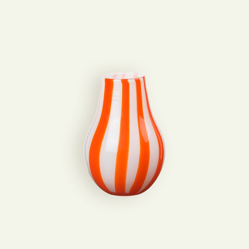 Ada Stripe vase 22,5 cm Pumpkin orange