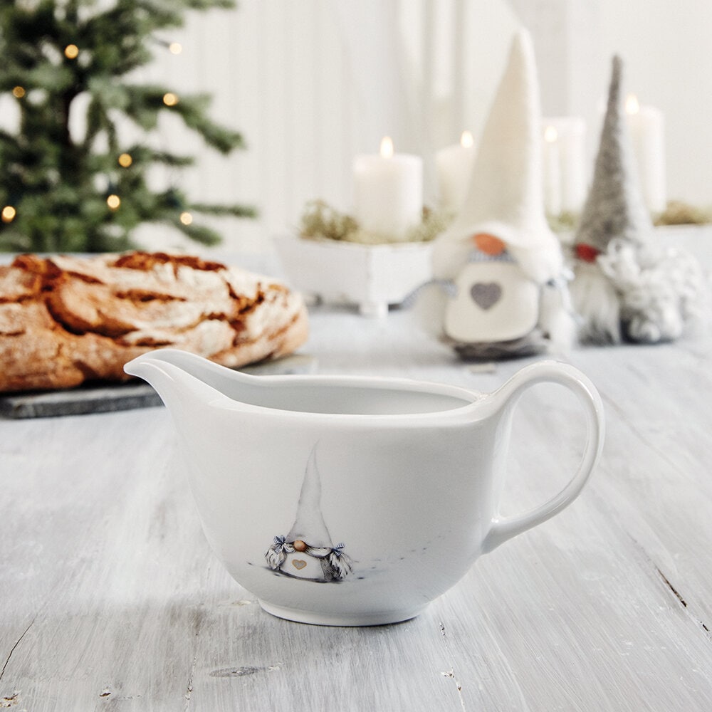 Christmas Gnome White Gravy Boat 50 cl