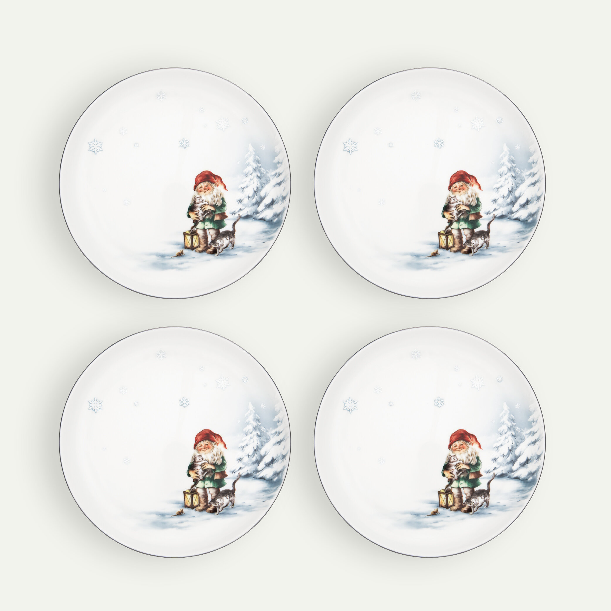 Santa´s Christmas Side Plate 20 cm, 4-pack