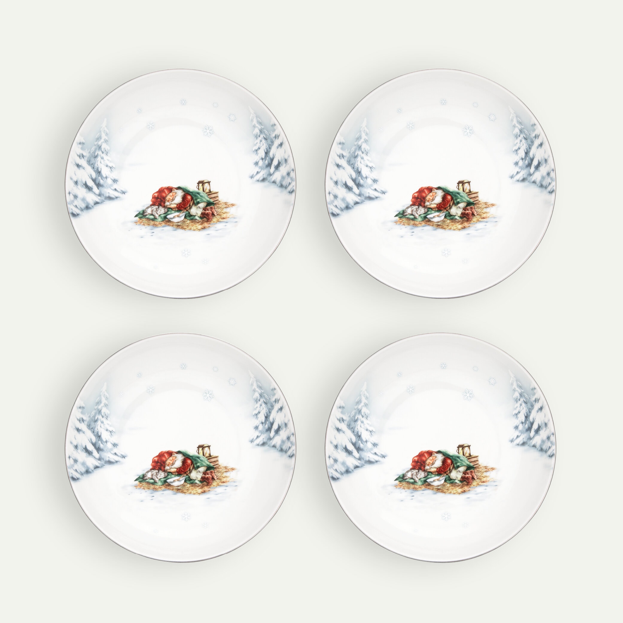 Santa´s Christmas Deep Plate 20 cm, 4-pack