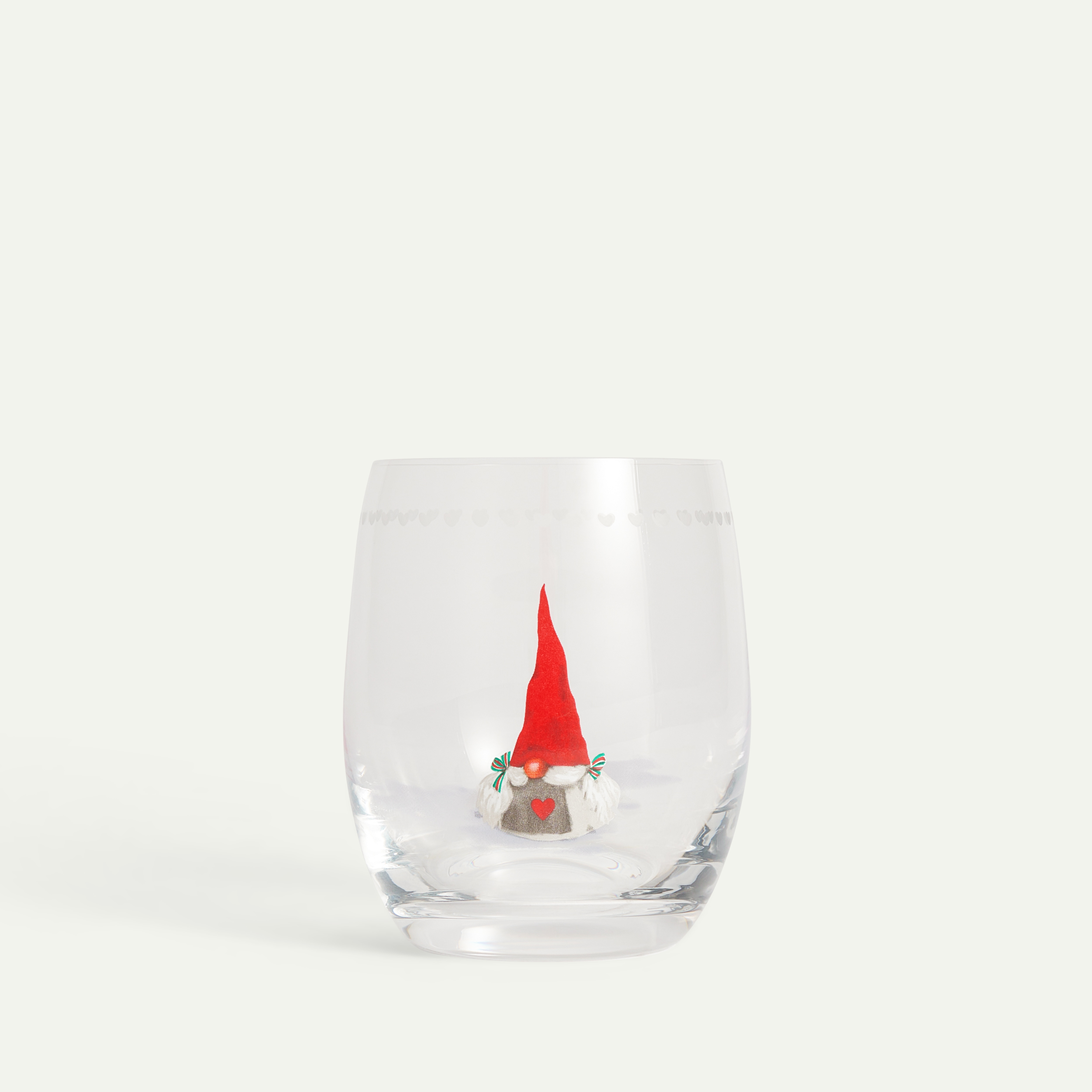 Christmas Gnome Red Drinking Glass 35 cl