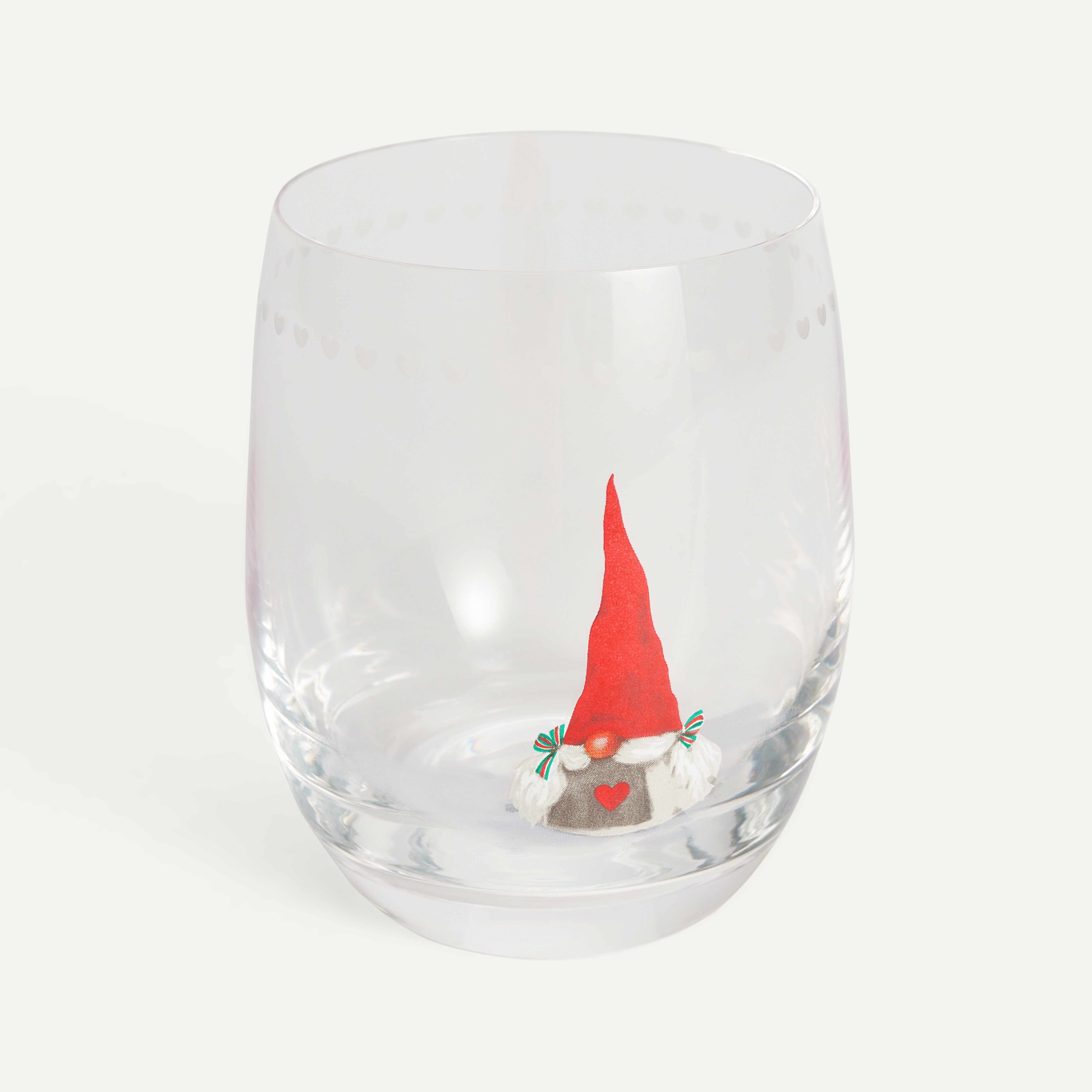 Christmas Gnome Red Drinking Glass 35 cl