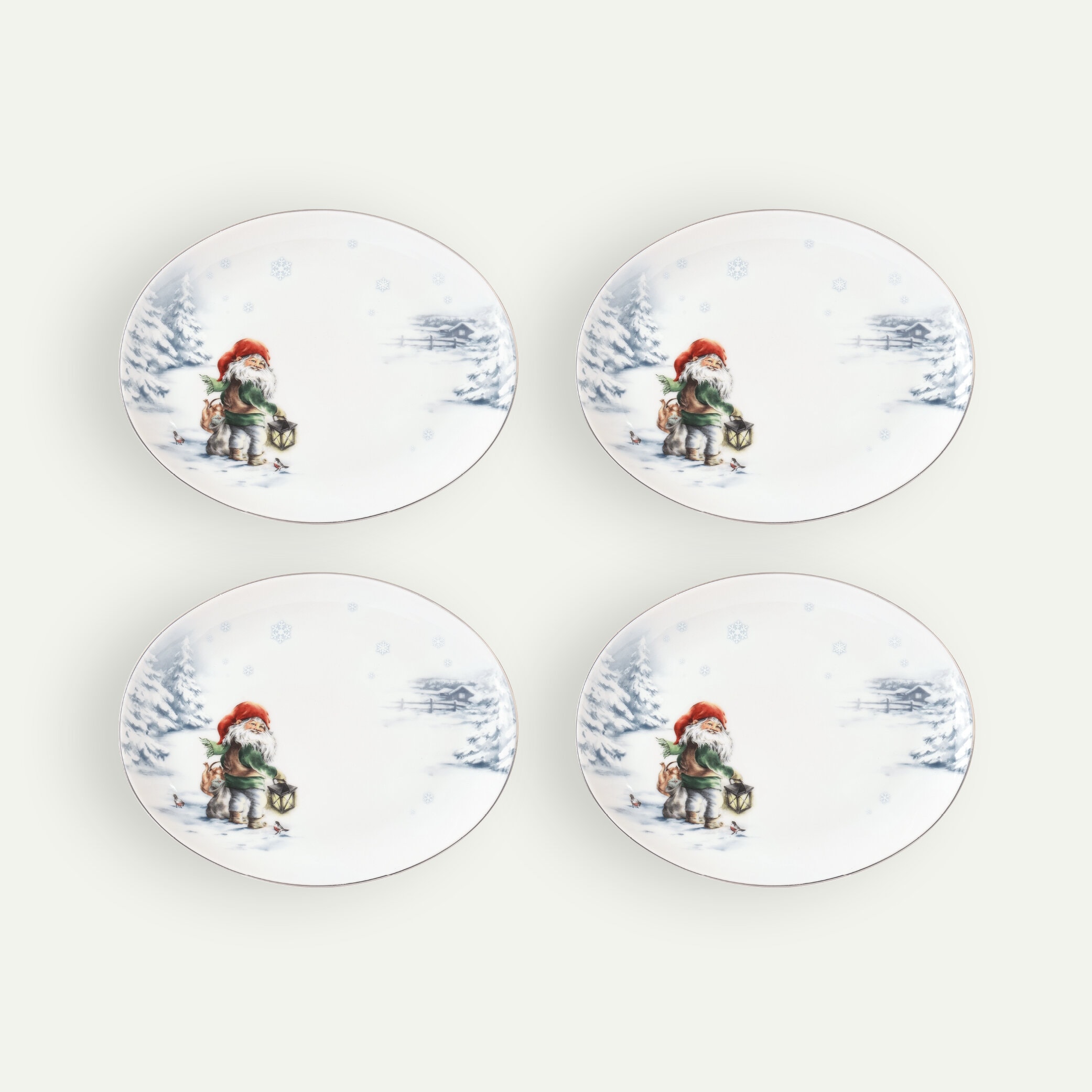 Santa´s Christmas Side Plate 22 cm, 4-pack