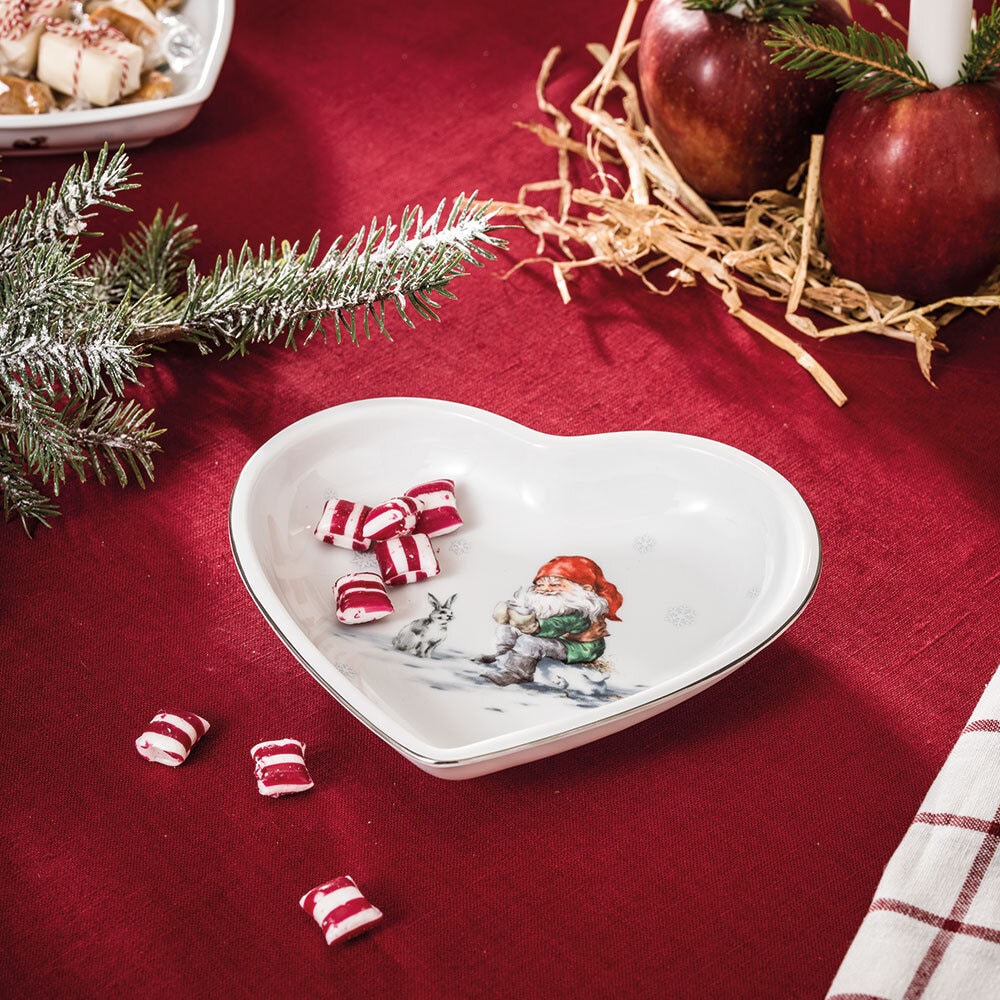 Santa´s Christmas Heart-Shaped Bowl 18 cm