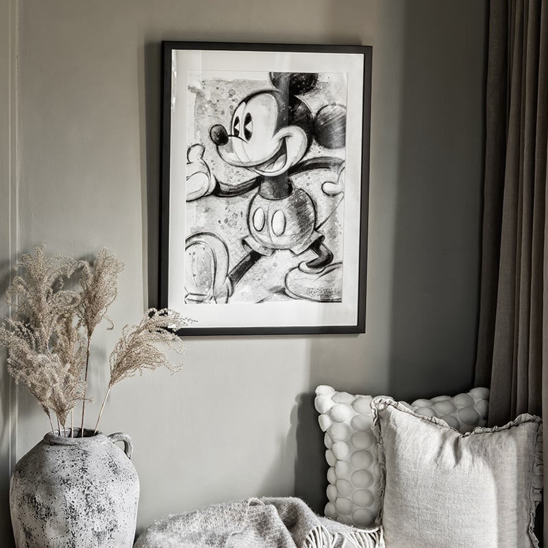 Disney Mickey Mouse Fine Art litografi 63 x 43 cm