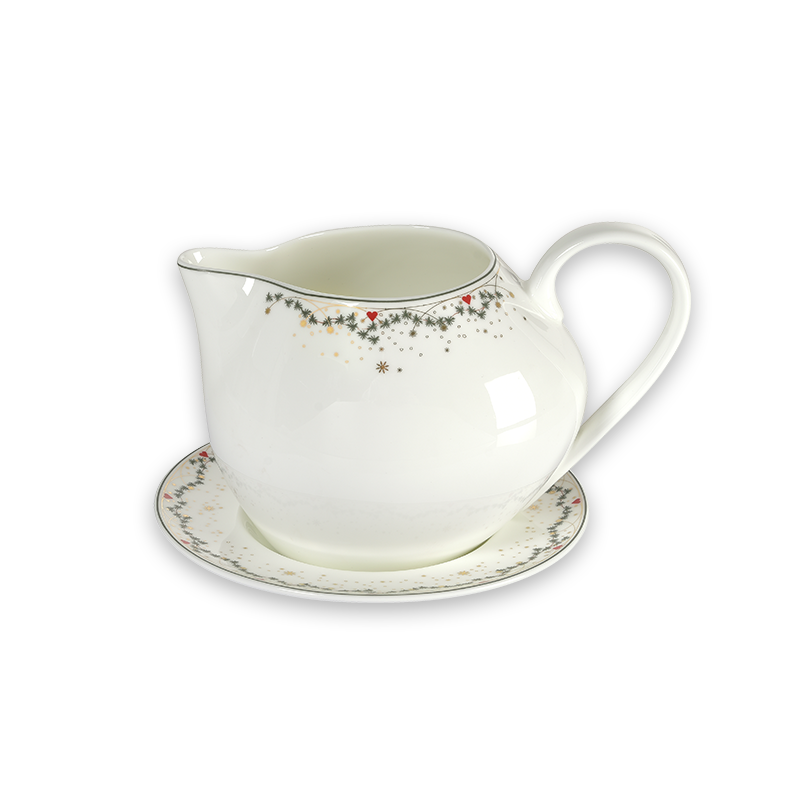 Christmas Memories Gravy Boat with Plate 90 cl, Tradition