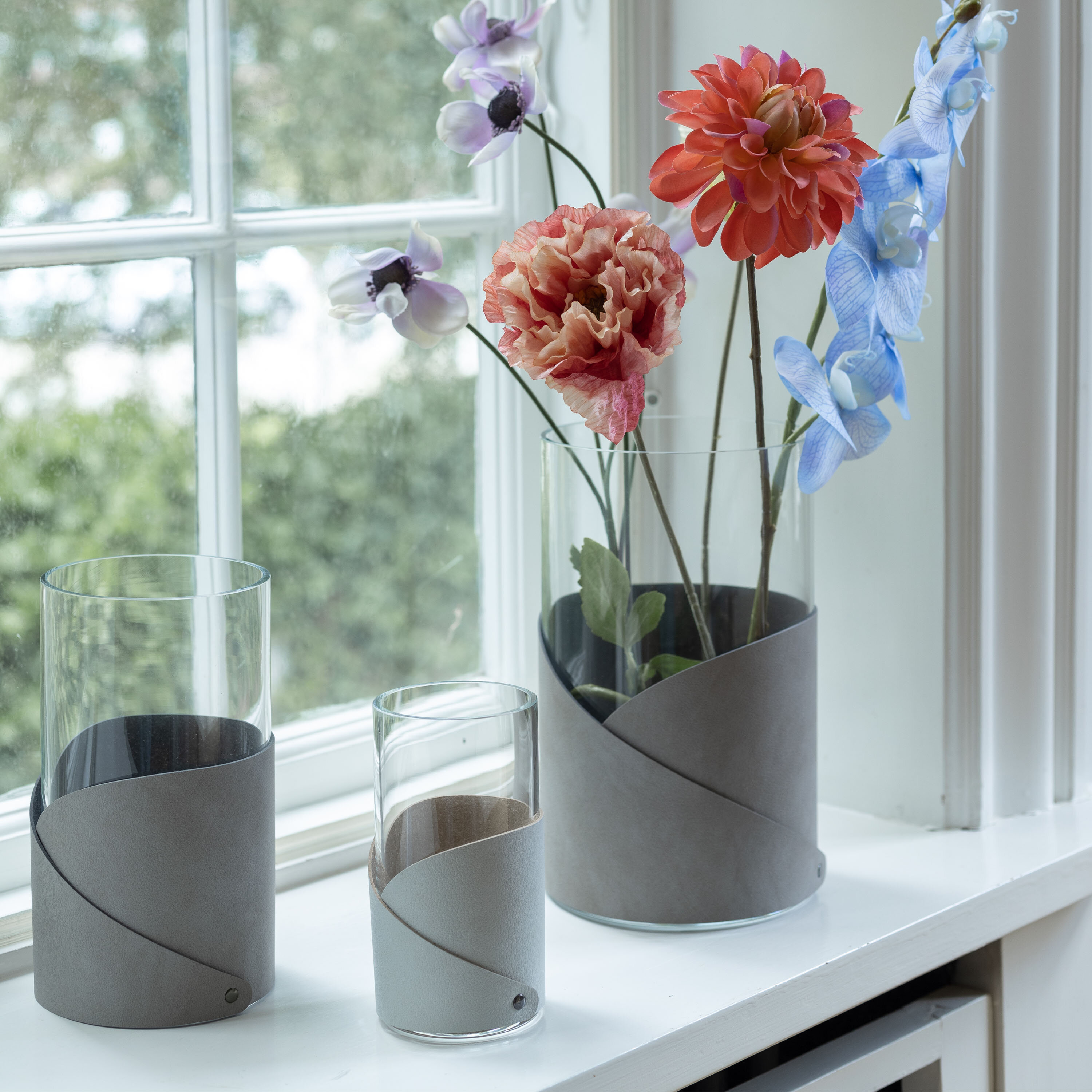 Lind DNA Fold vase 7,5 x 15 cm, Light Grey