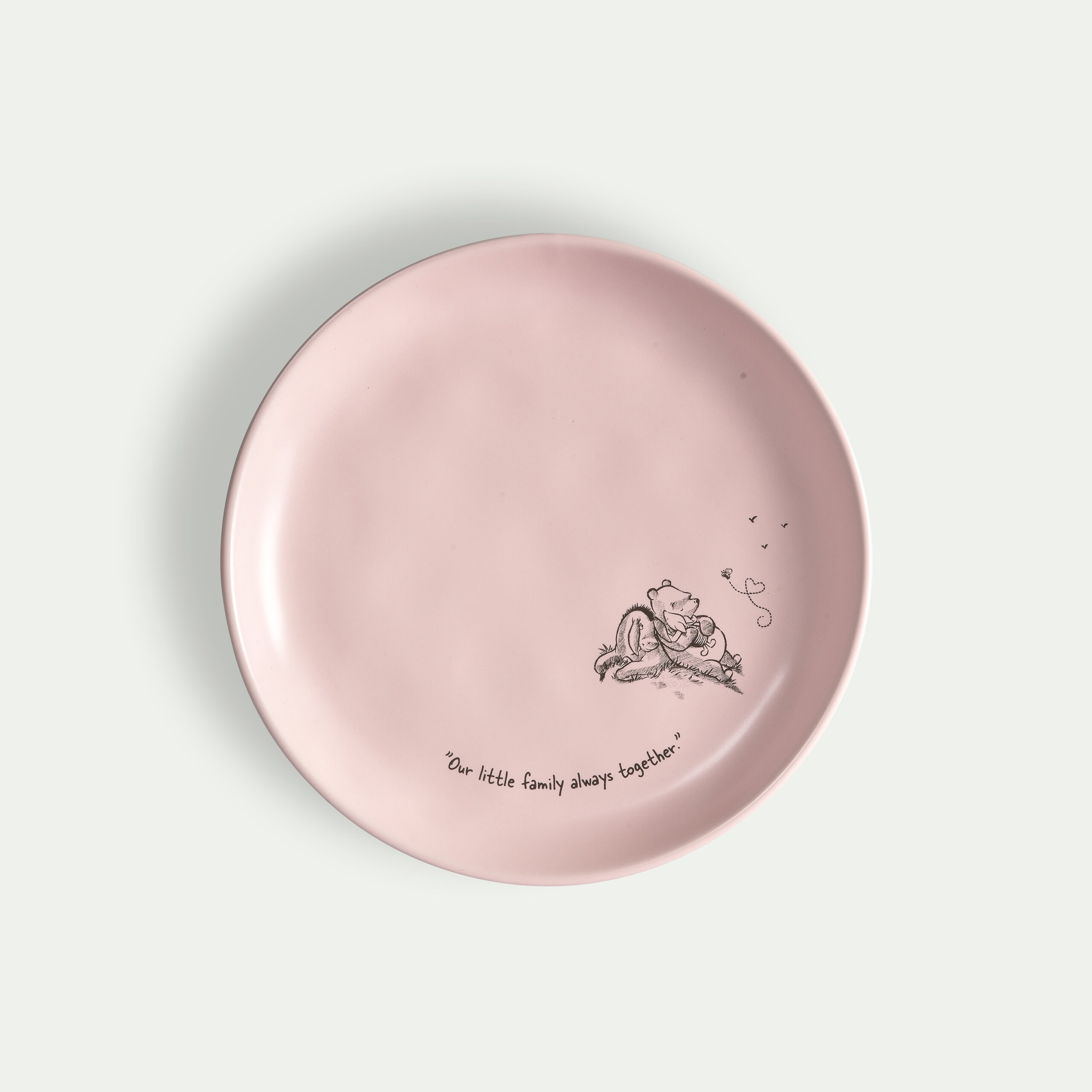 Winnie the Pooh plate "Family" 20 cm, Light pink 