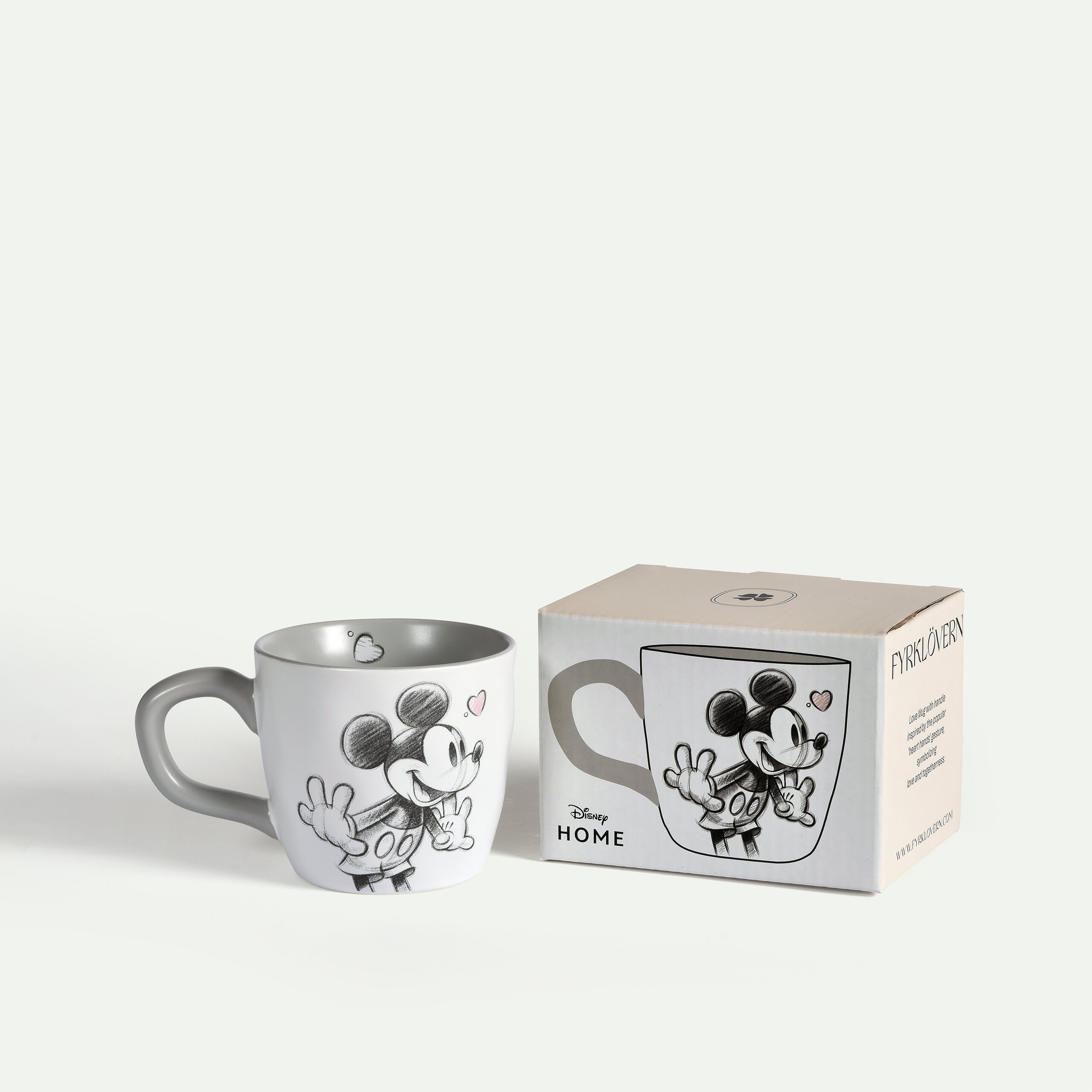 Mickey Mouse Love Mug 30 cl,  Grey