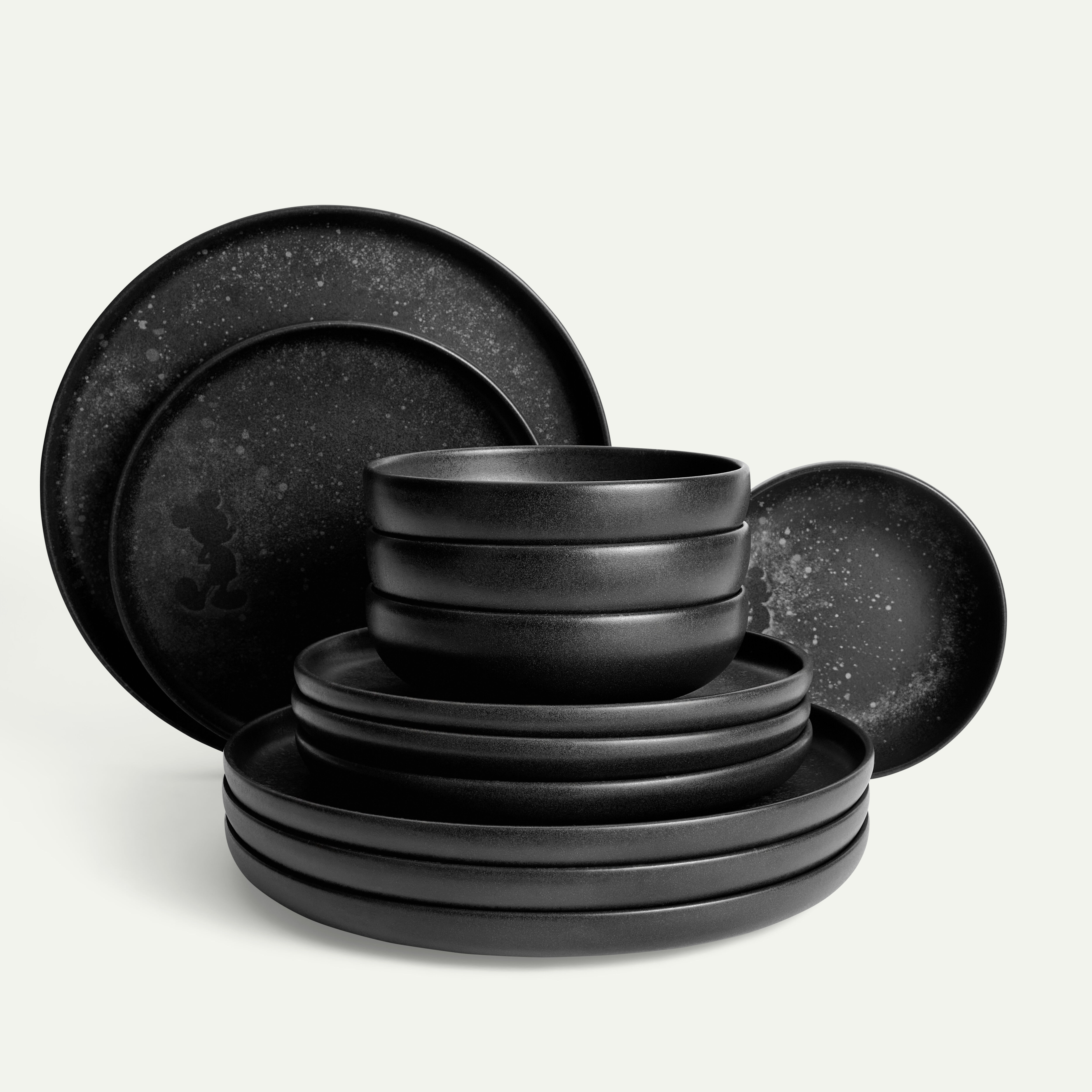 Mickey Mouse Midnight Plate Set, 12 Pieces