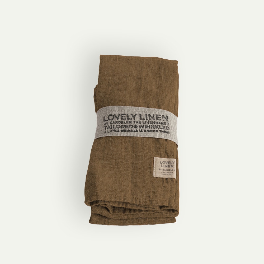 Lovely Linen Lovely servett 45 x 45 cm 4-pack, Almond