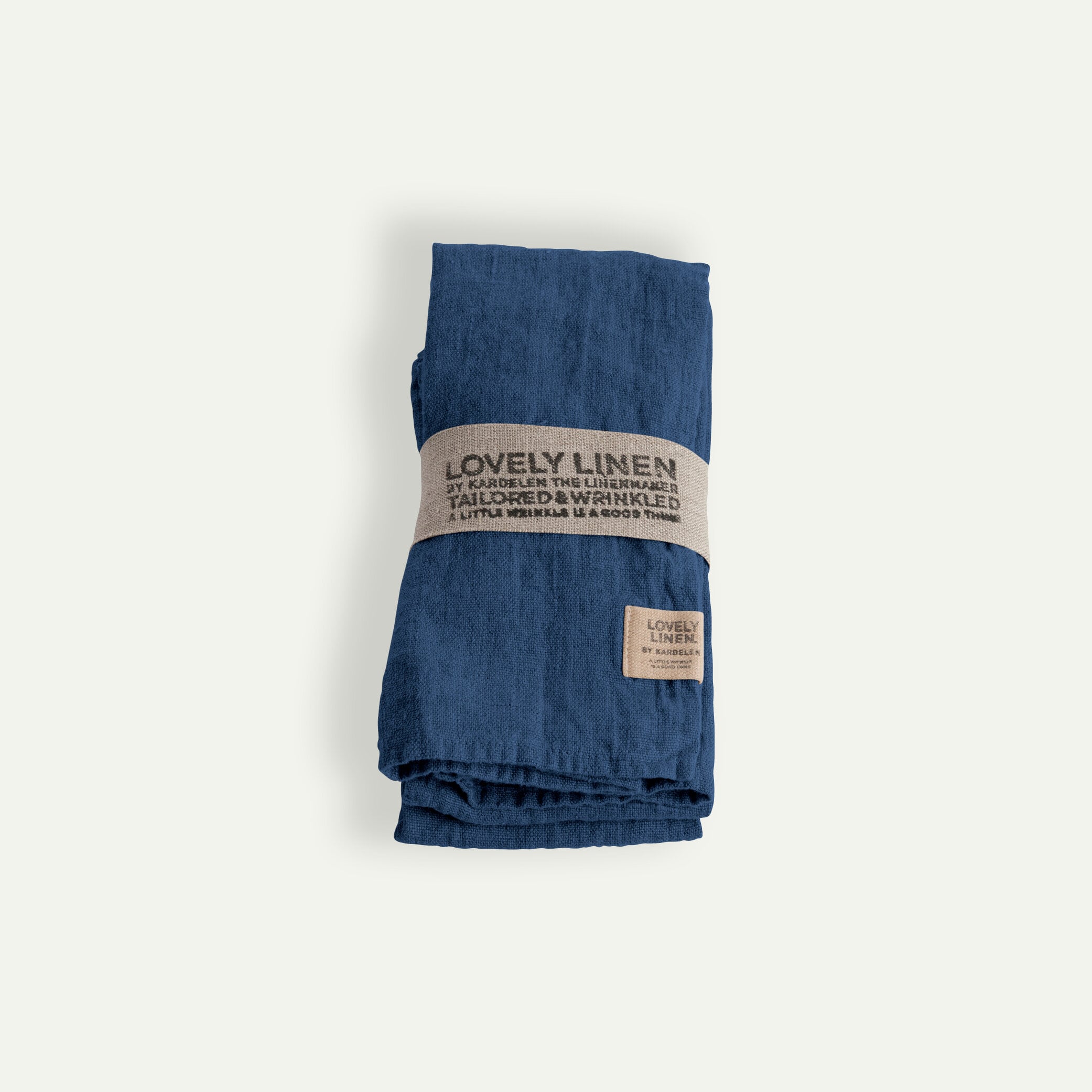 Lovely Linen Lovely serviett 45 x 45 cm 4-pk, Edge Denim Blue