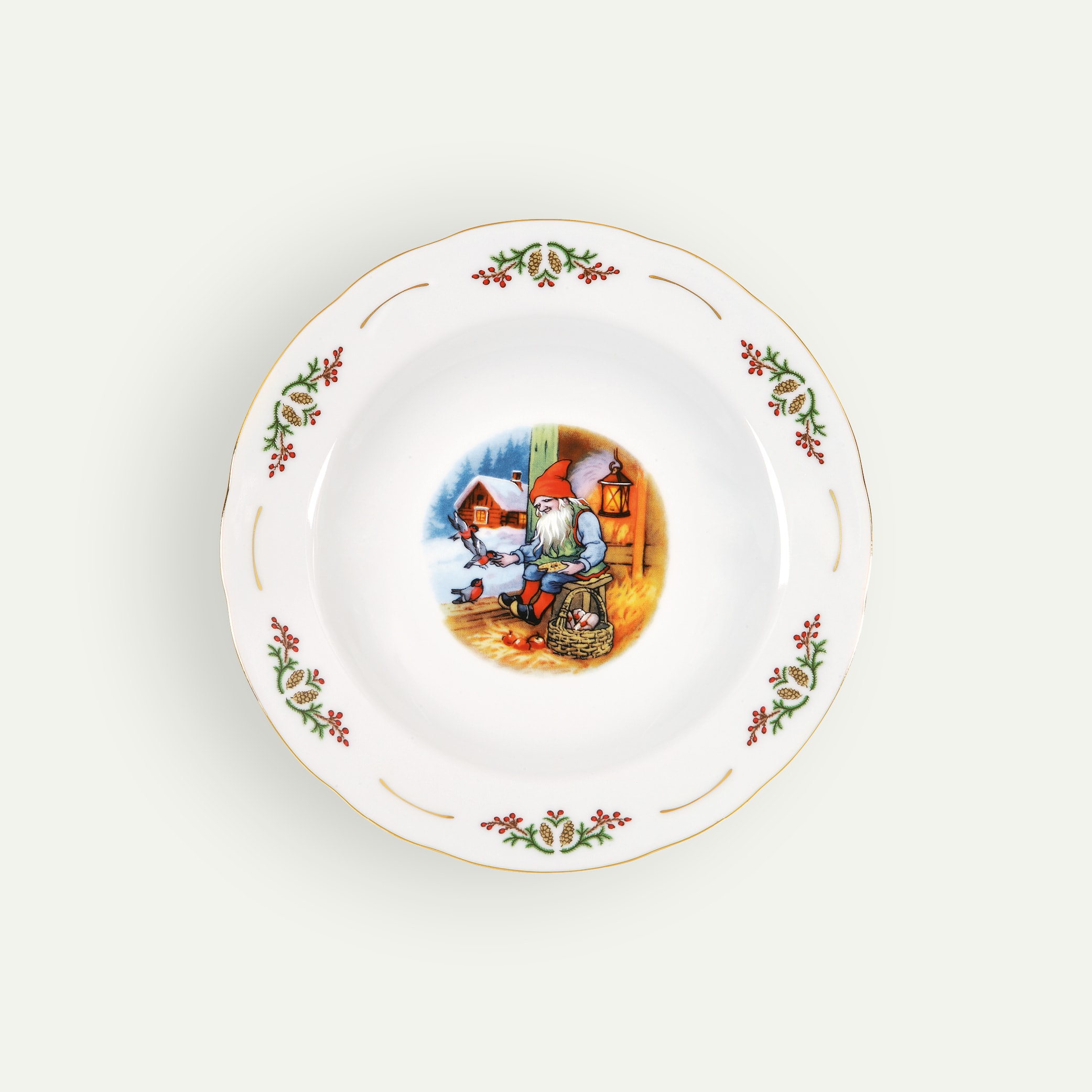 Traditional Christmas Deep Plate, 22 cm