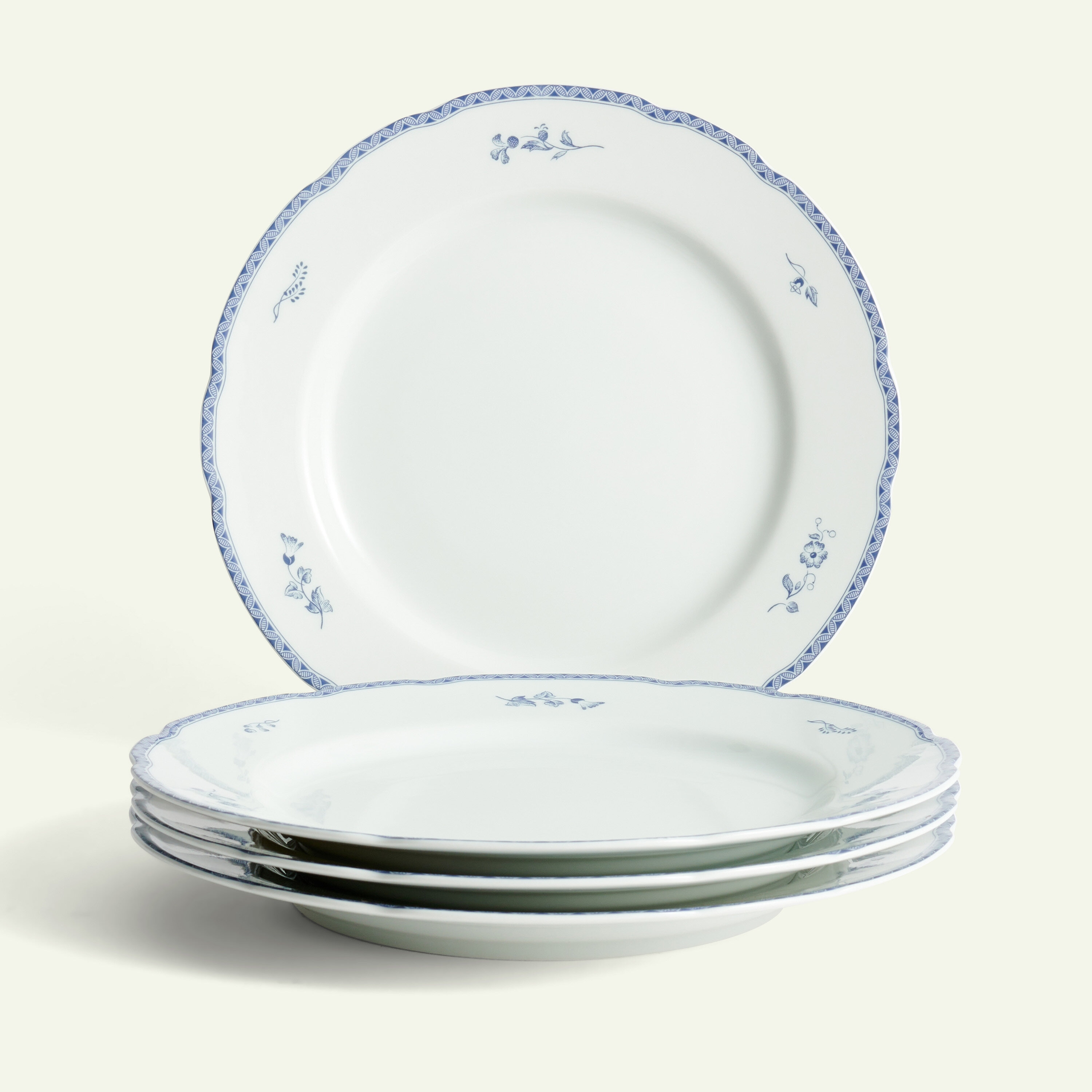 Blue Mansion Plate, 26 cm, 4-pack