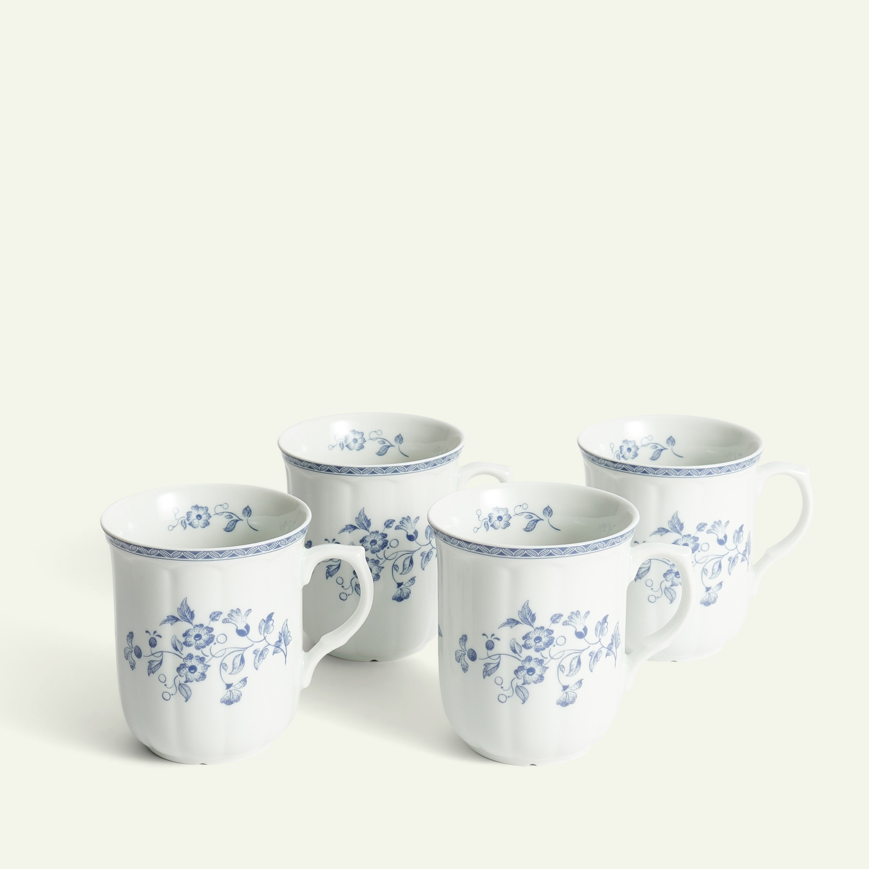 Blaues Herrenhaus Tasse 28 cl 4er-Pack