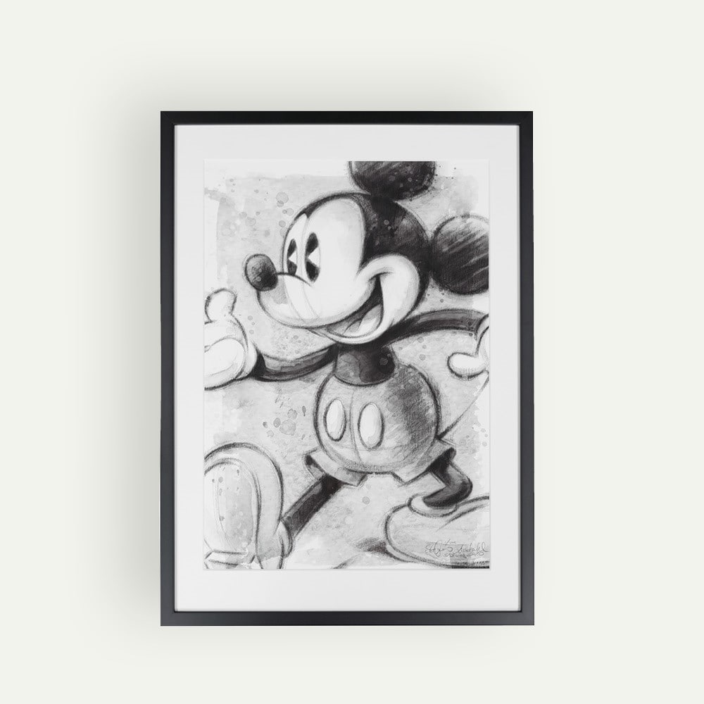 Disney Mickey Mouse Fine Art litografi 63 x 43 cm