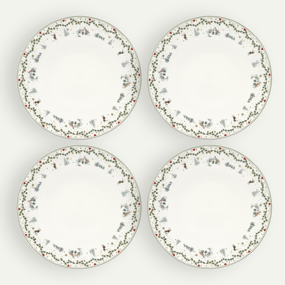 Christmas Memories Plate 28 cm, 4-pack, Memories