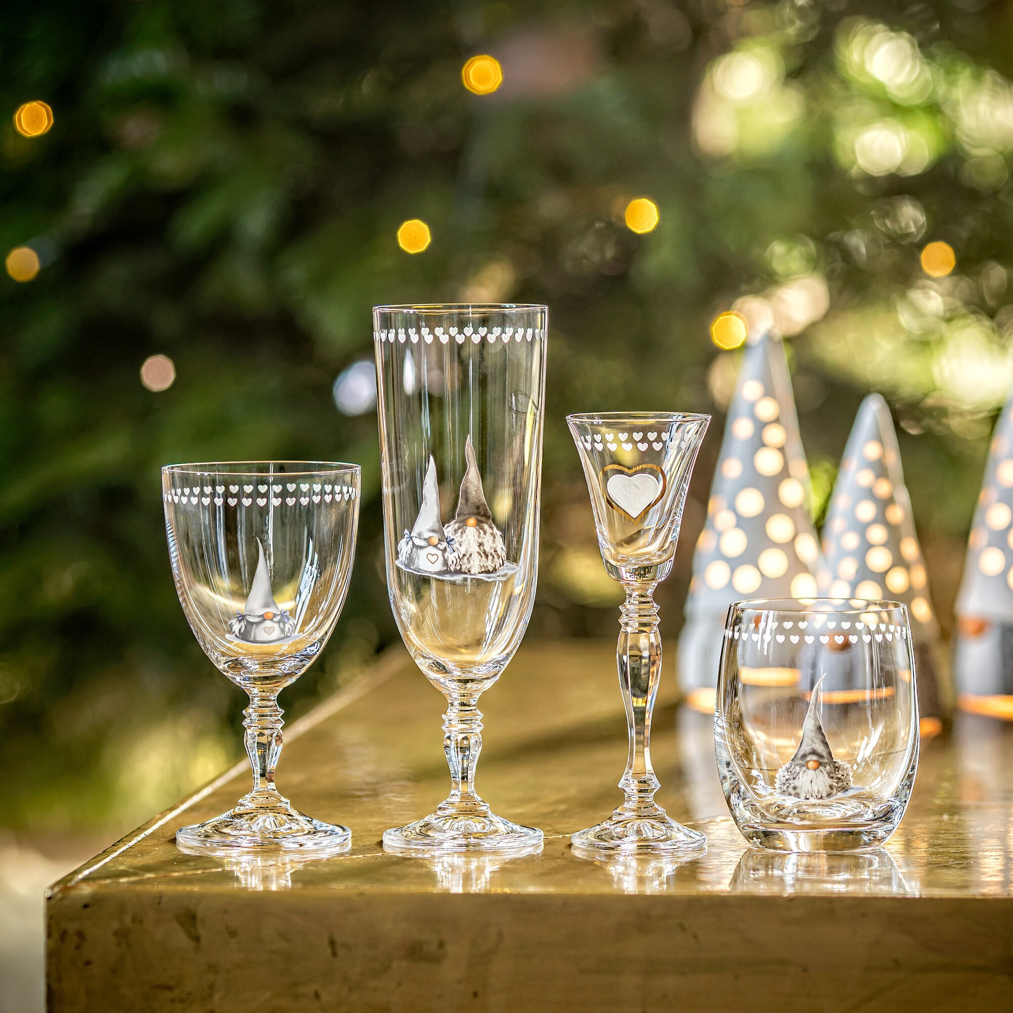 Weihnachtswichtel Weißes Bierglas 40 cl